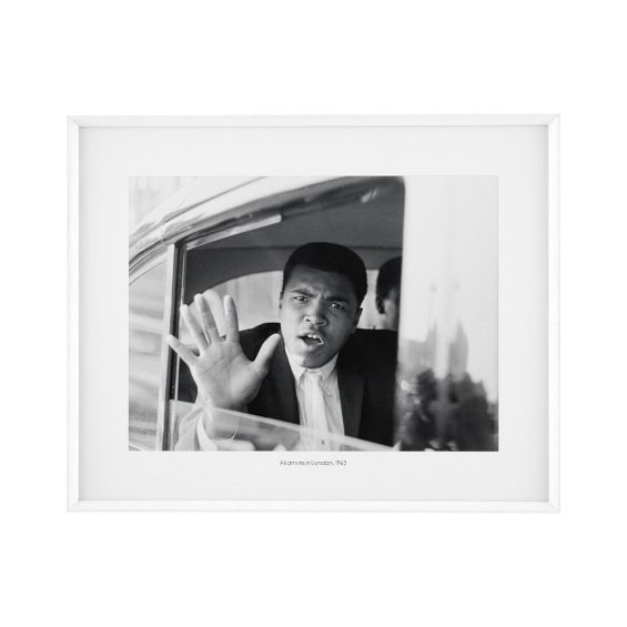 Black and white framed print of Muhammad Ali, 1963