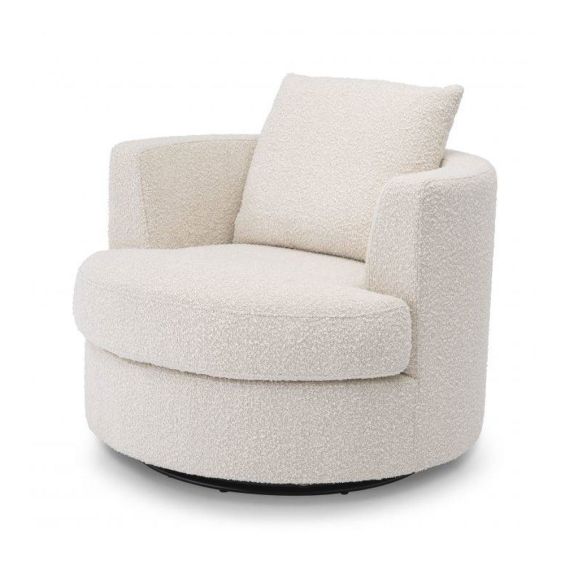 Felix Swivel Chair - Boucle Cream