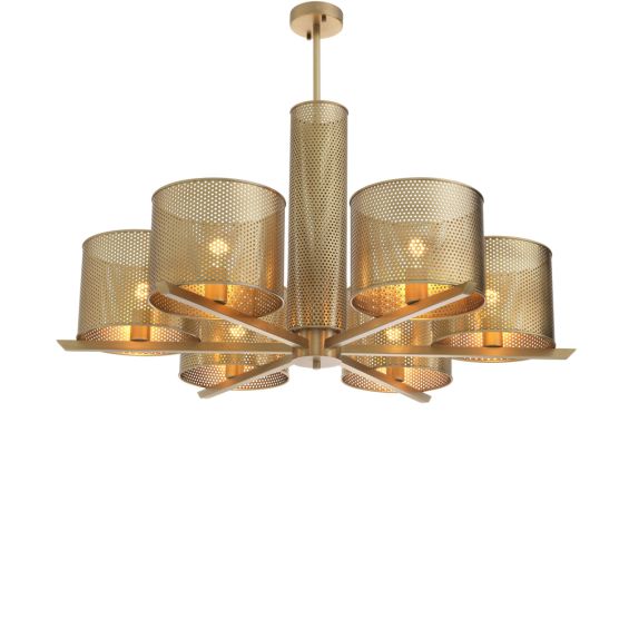 Luxurious antique brass finish chandelier