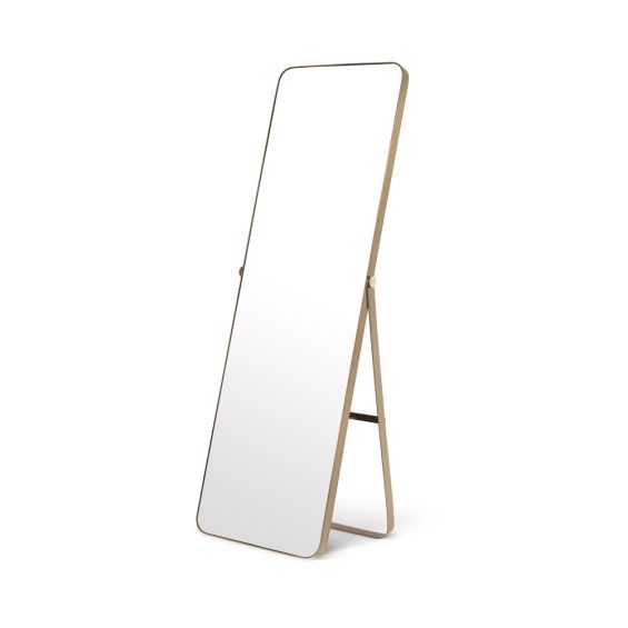 Luxurious brushed brass dressing mirror 