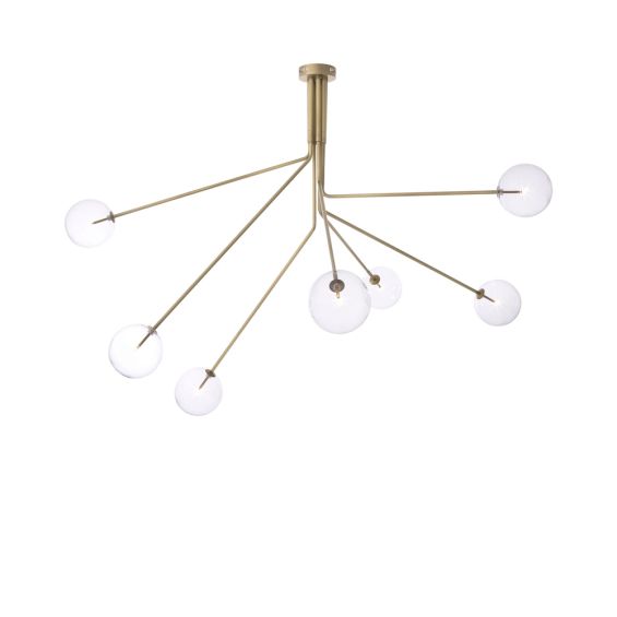 Topaz Chandelier - Brass