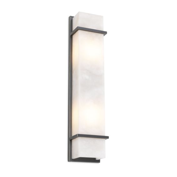 Eichholtz modern bronze finish alabaster wall lamp