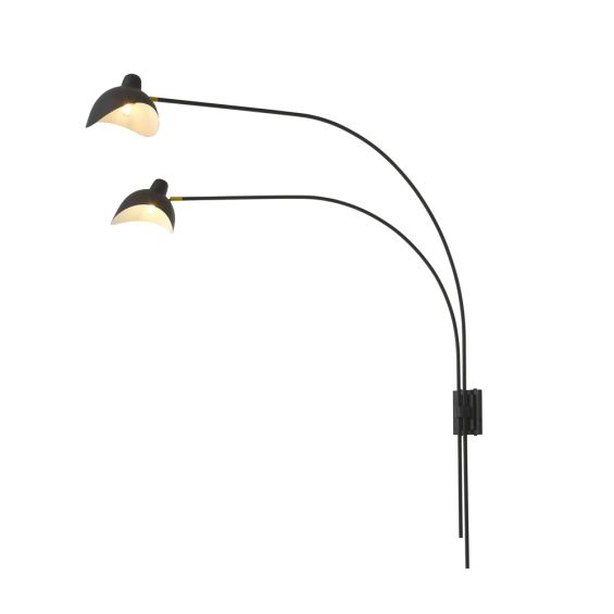 Contemporary industrial Eichholtz double black wall lamp