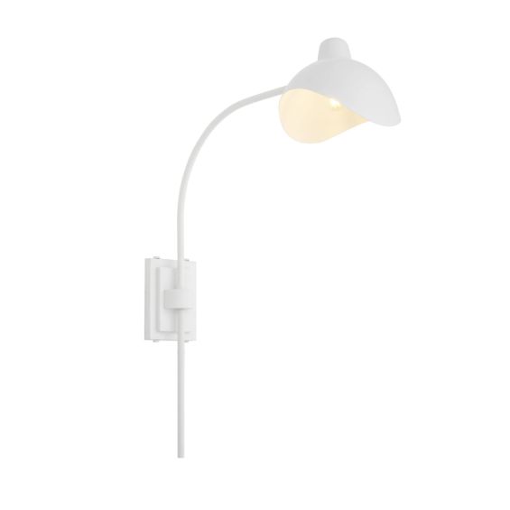 Contemporary industrial white wall lamp
