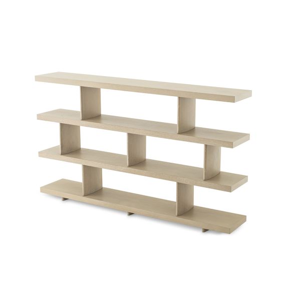 A contemporary cabinet from Eichholtz with a washed wood finish 