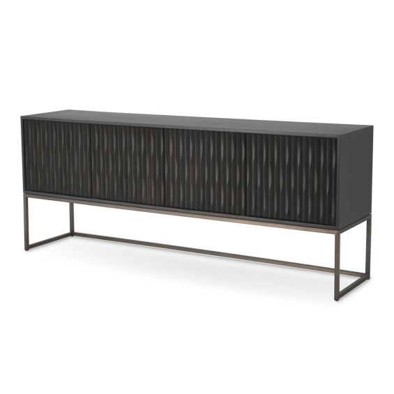 Eichholtz contemporary charcoal grey oak sideboard 