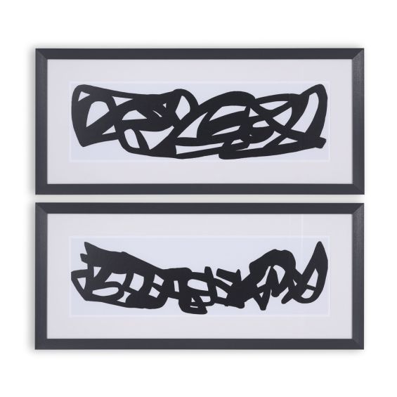 Set of 2 landscape abstract prints by Eichholtz