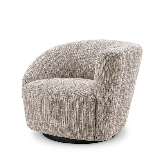 Boucle swivel outlet chair cb2