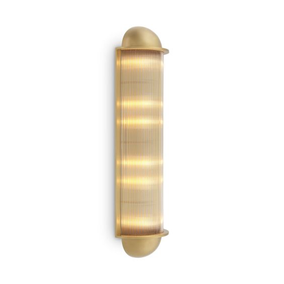Glamorous wall lamp with chic brass and glass finish