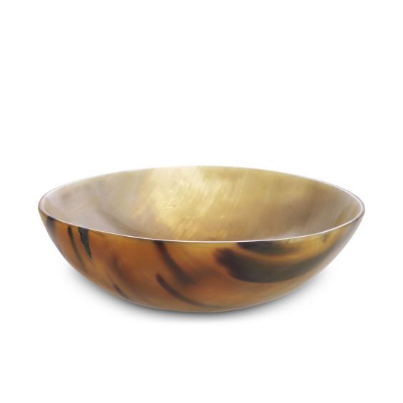 Striking antique brown horn bowl