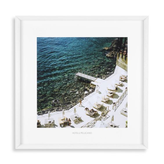 A stunning print with clear blue waters and a relaxing beachscape
