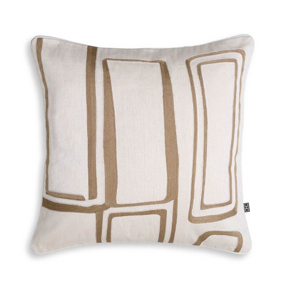 Stunningly chic design cushion in sumptuous linen