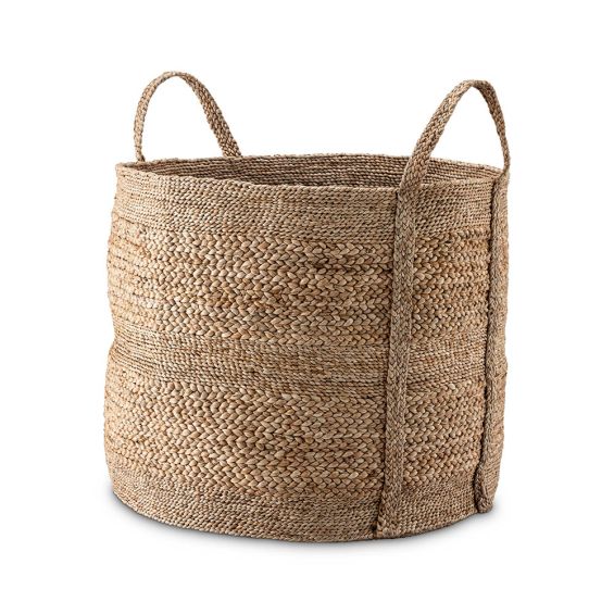 Stylish scandi inspired storage basket with intricate weave details