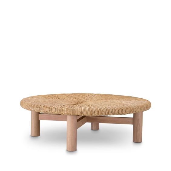 Captivating tropical feel woven coffee table
