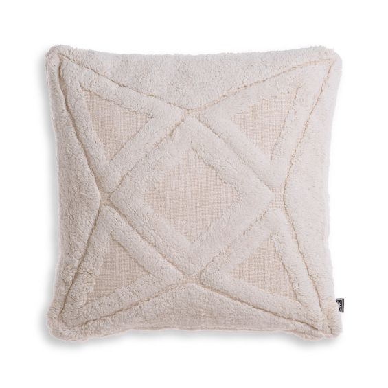 Chic and cosy cotton cushion with star-like patterning