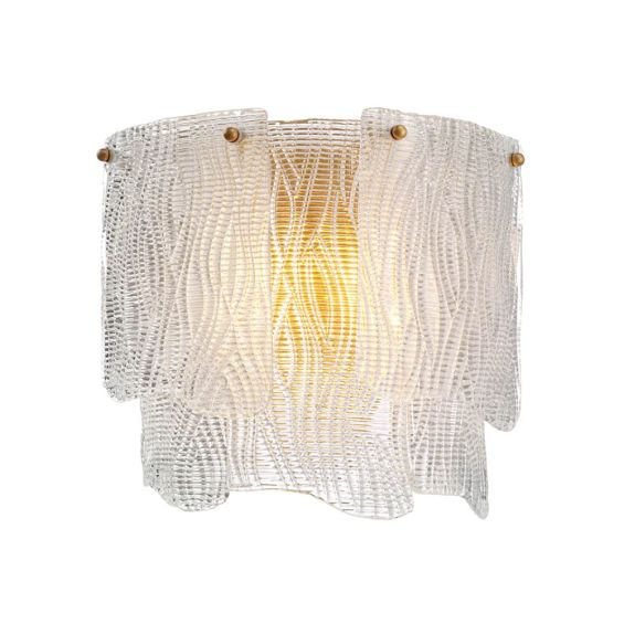 handcrafted textured glass wall lamp