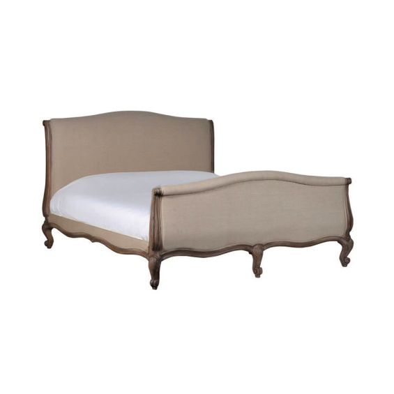 latte-coloured french-style super-king bed 