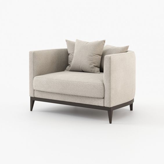 A luxurious and cosy armchair with a luxury upholstery and blind tufted details