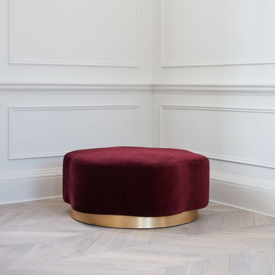 An elegant flower-shaped pouffe/ footrest/ seat by Handmade in London 