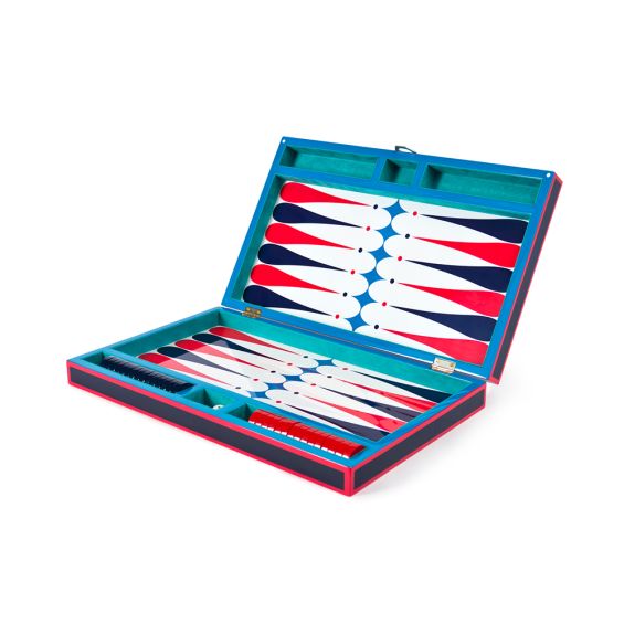 lacquered backgammon game set 