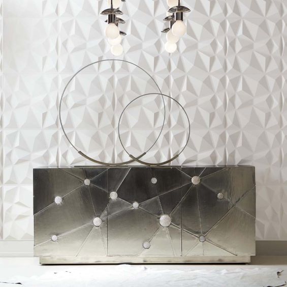 Constellation inspired sideboard with crystal globe details