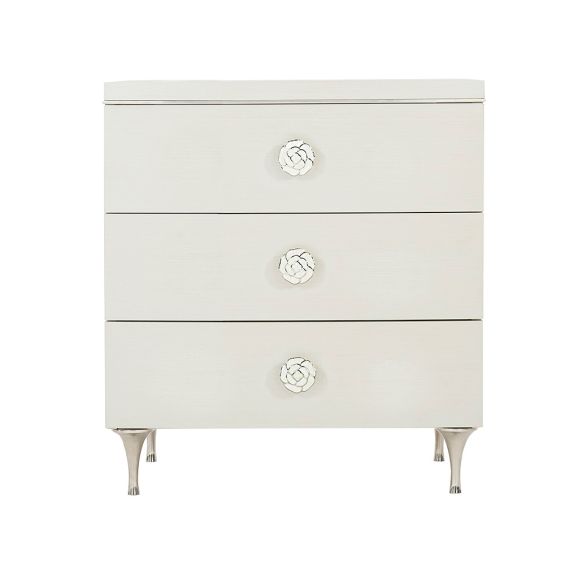 A small, chic and classy bedside table by Bernhardt.