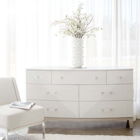 A geometric chest of drawers