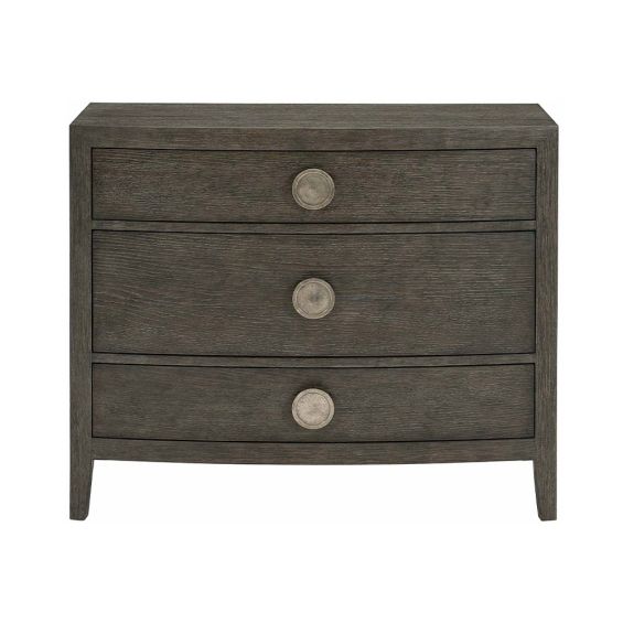A stunning, charcoal bedside table with a 3 drawer feature.