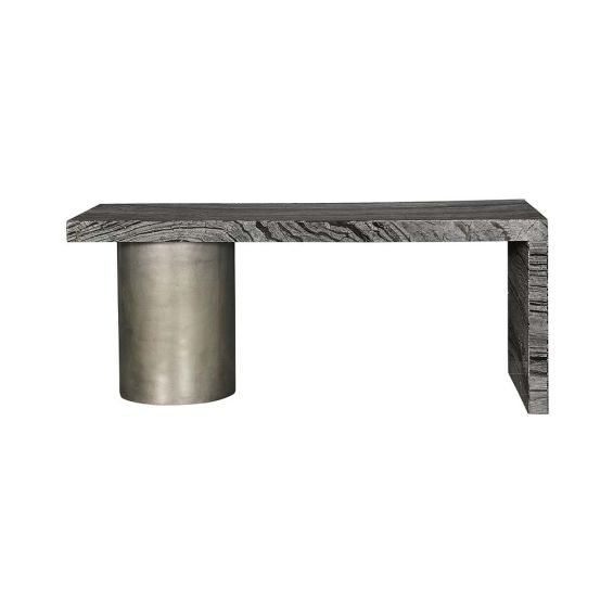 An abstract desk with two irregular bases