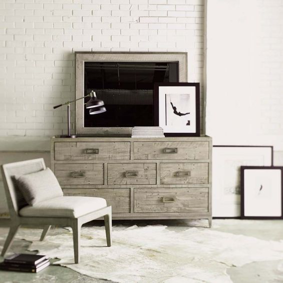 A rustic and Scandinavian inspired dresser