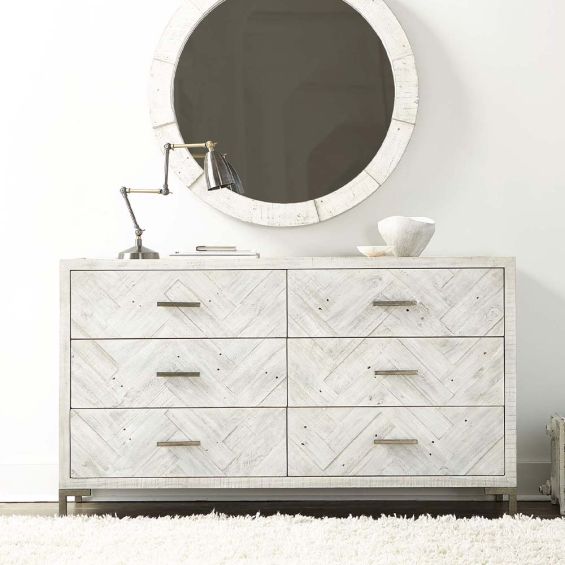 A harringbone style dresser