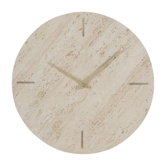 Natural marble wall clock