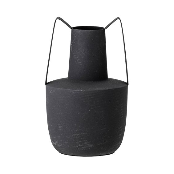 Stylish black iron vase