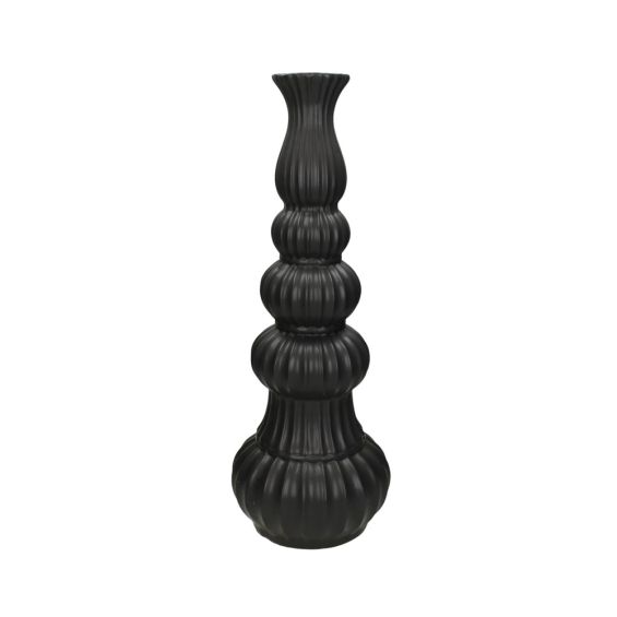 Luxurious tall black textured vase
