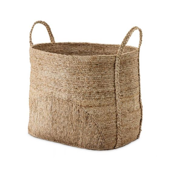 Stylish storage basket woven from jute with captivating scandi-inspired appeal