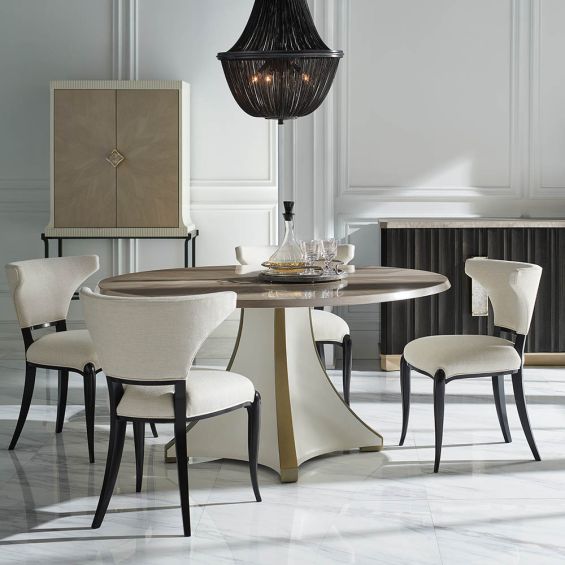 round and decorative dining table