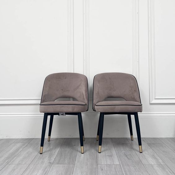 Clearance Eichholtz Cliff Dining Chair - Savona Greige - Set of 2
