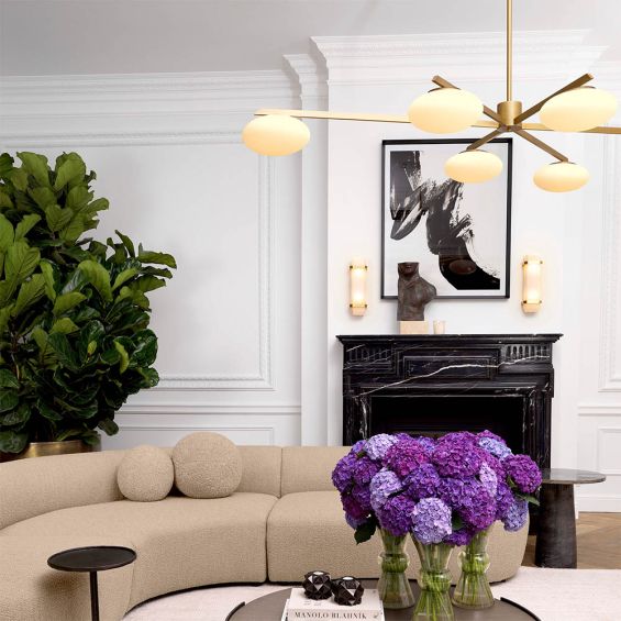 Add a dash of Mid-Century Modern style to your home with the large Evergreen Chandelier.