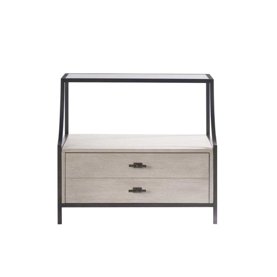 Luxe Stone Top Bedside Table