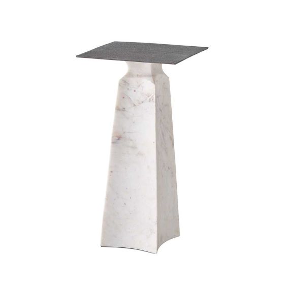Curated Solid Banswara Marble Accent Table