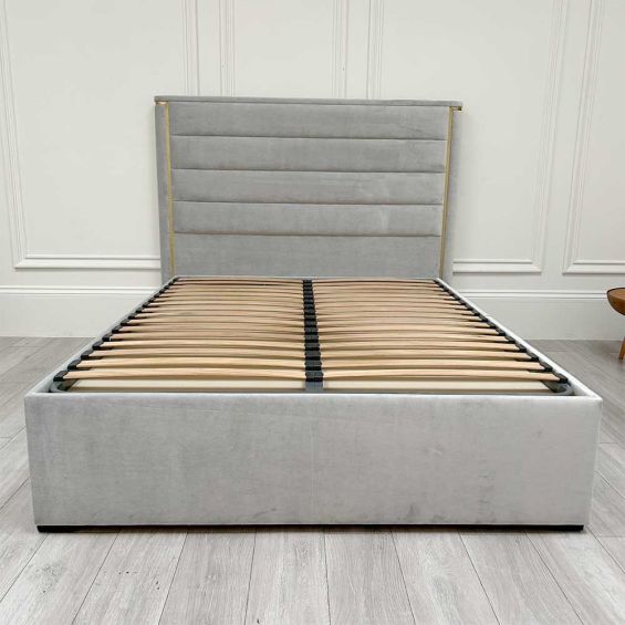 Clearance Allina Bespoke Kingsize Bed 2 Drawers - Grey