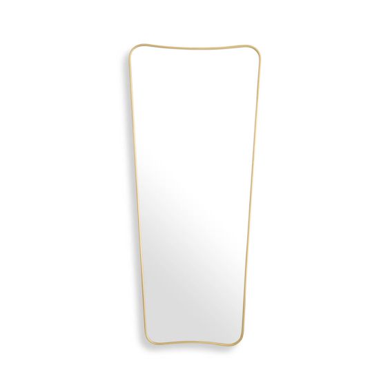 Glamorous brass edge rectangular mirror