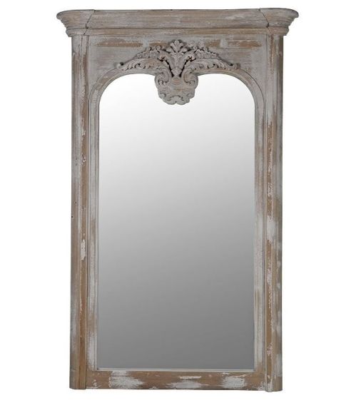 Rustic White Antiqued Mirror