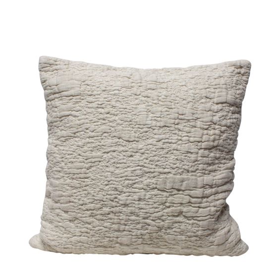 Textured luxury cushion in cream finish