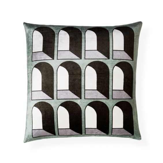 A super-soft velvet printed cushion 
