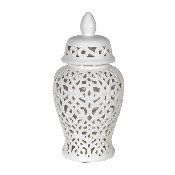 Beautiful and ornate design ceramic jar
