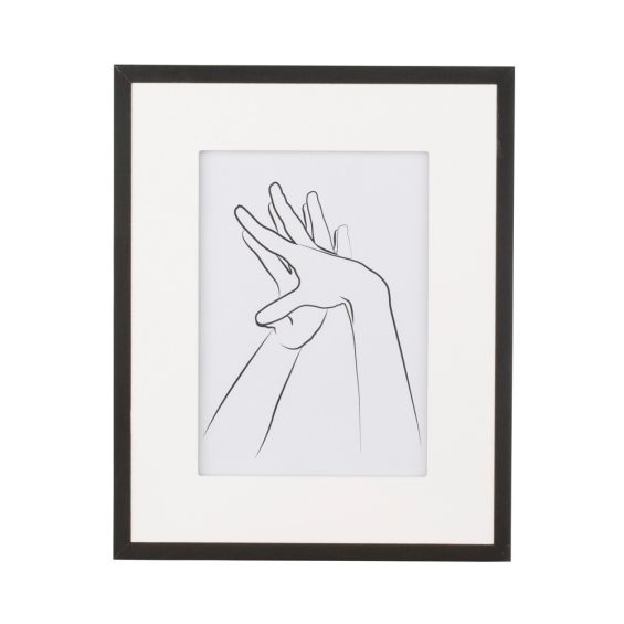 Simplistic black and white photo frame