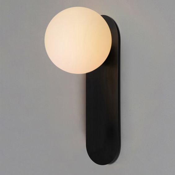 Elegant and ambient wall light on gunmetal plate