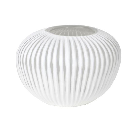 Stylish round textured vase