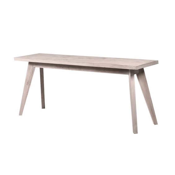 Elegant Scandinavian console in natural wood with parquet surface